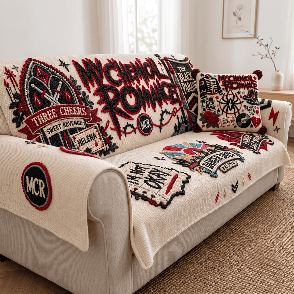 MCR Tufted Sofa Cover & Pillow Set NTKO
