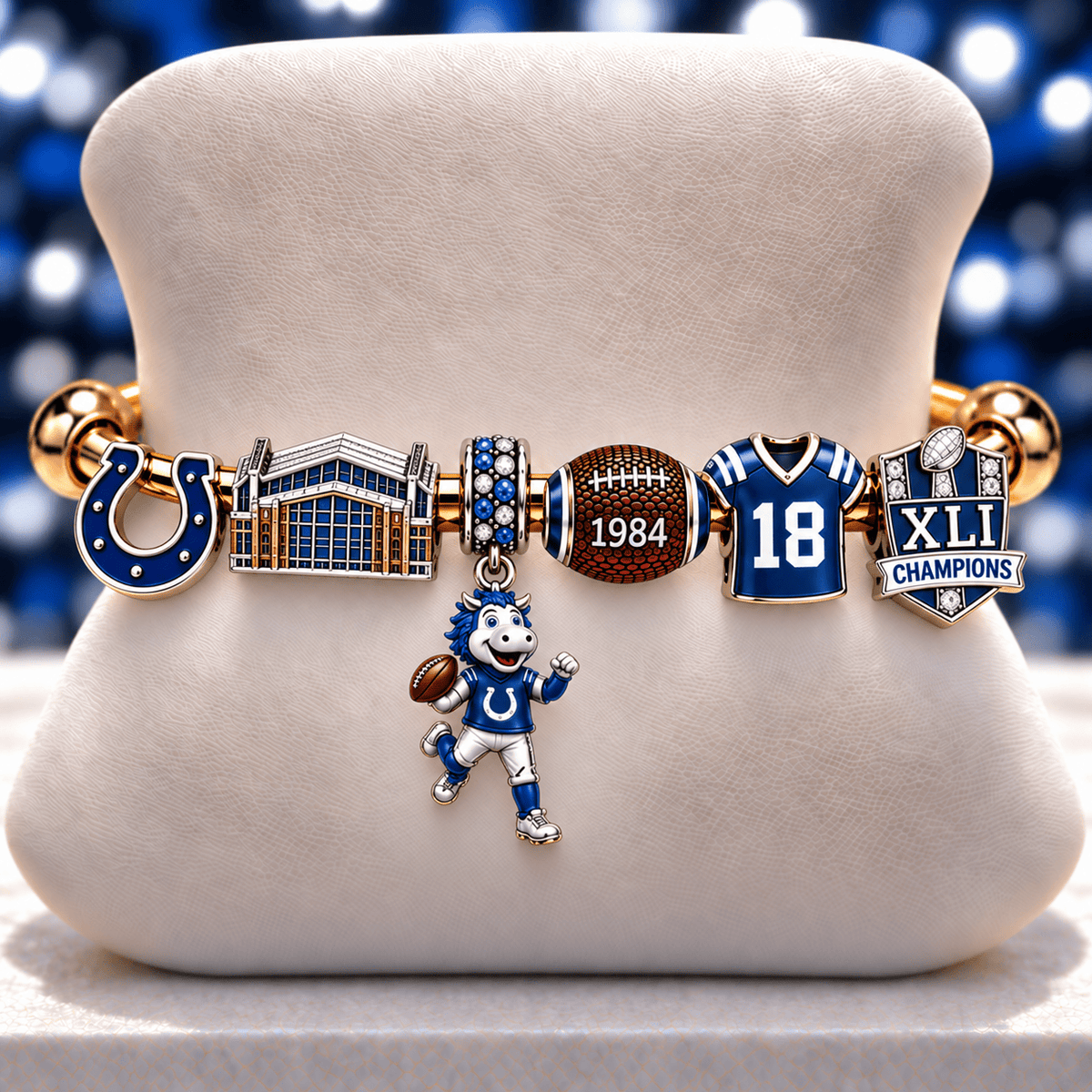 IDC Silver Charm Bracelet Set NTVA