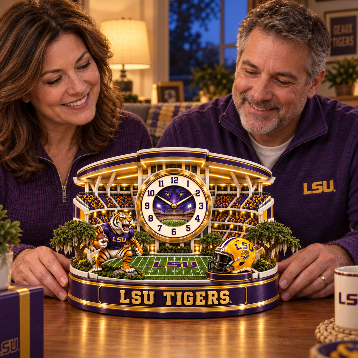 PREMIUM LSUT Home Decorative Table Clock NHVH