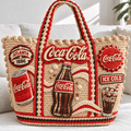 CCCL Straw-Style Embellished Tote Bag NTKO