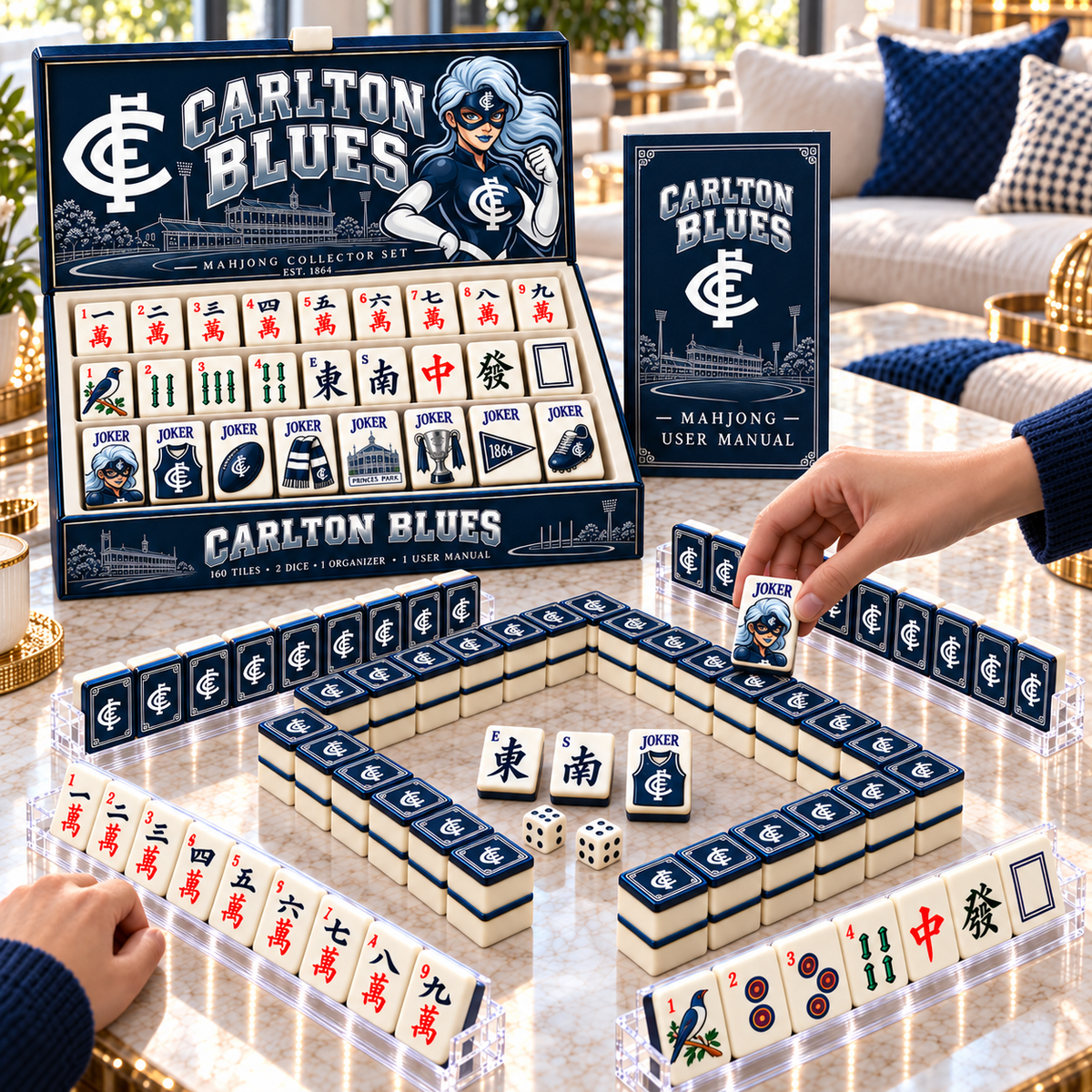 Premium CTB Mahjong Tiles Set TTMH