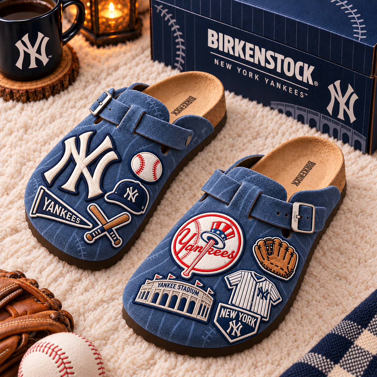 PREMIUM NYY MINK SUEDE CLOGS NPL